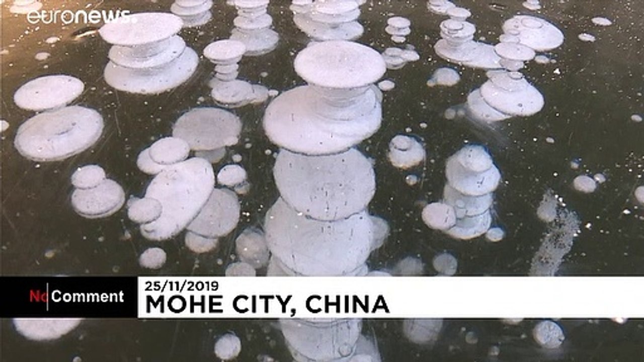 En Chine, des bulles de méthane gelées causées par le froid