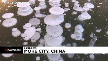 En Chine, des bulles de méthane gelées causées par le froid