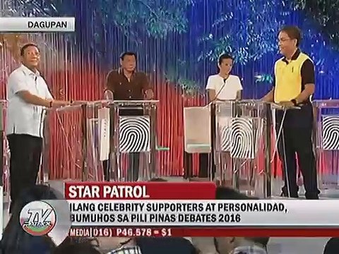 Ilang Celebrity supporters at Personalidad, bumuhos sa Pilipinas Debate 2016