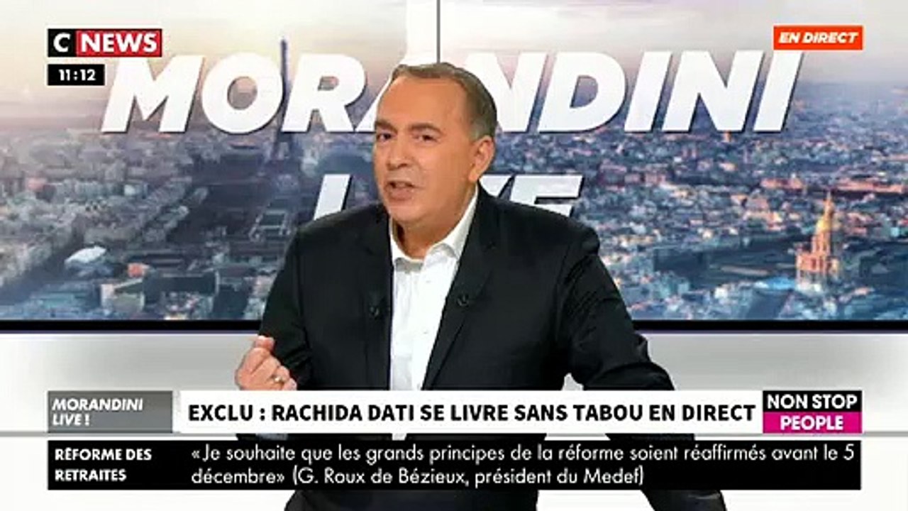 EXCLU - Invitée dans "Morandini Live", Rachida Dati au bord des larmes raconte son mariage forcé, sa grossesse compliquée et ses sacrifices pour sa famille - VIDEO