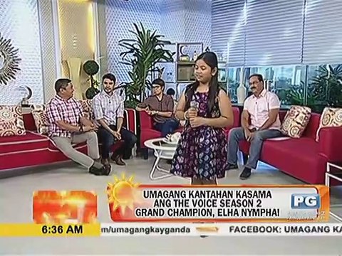 Umagang kantahan kasama ang The Voice Kids Season 2 Grand Champion, Elha Nympha!