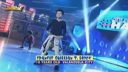 Certified cutie at mahilig humataw si Junior Hastags Franz