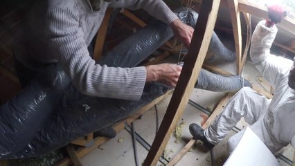 poser repère électricité comble soufflé pige hauteur ouate cellulose univercell soprema tuile vmc tectys mangouste protec spot vermiculite