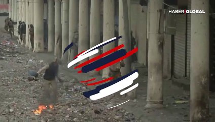 Bu defa güvenlik güçleri eylemcilere taş ve molotof attı
