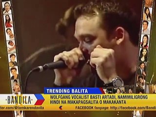 Wolfgang vocalist Basti Artadi, namimiligrong hindi na makapagsalita o makakanta