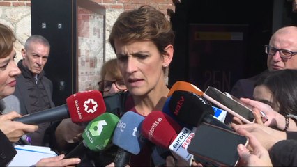 La presidenta de Navarra reclama "cuanto antes" un Gobierno "progresista" en España