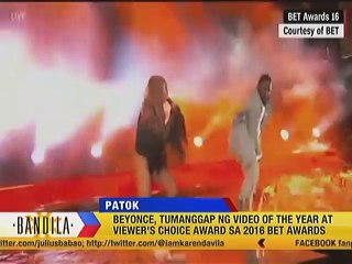 Beyonce. tumanggap ng Video of the Year at Viewer's Choice Award sa 2016 Bet Awards