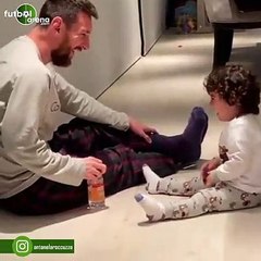 Messi ve oğlunun keyifli anları