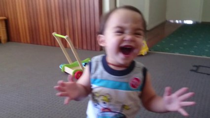 Cold Reaction of Baby Boy  Watches TV Show