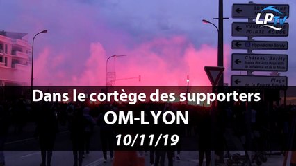 Dans le cortège des supporters OM-Lyon 101119 partie 1