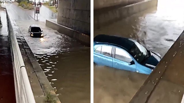 Il tente de passer sous un pont inondé à Cannes