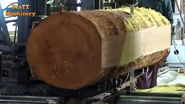 Dangerous Big Wood Chainsaw Sawmill Automatic Machine Working - EXTREME Tree Cutting Woodworking