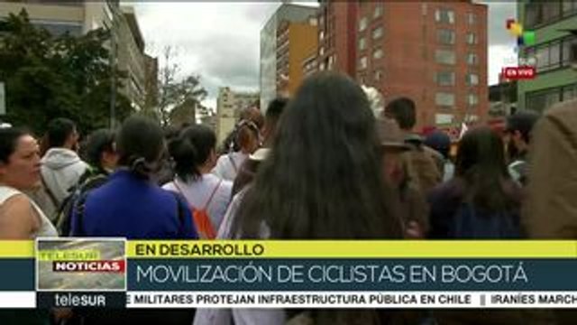 teleSUR Noticias: Colombia: Movilización de ciclistas en Bogotá