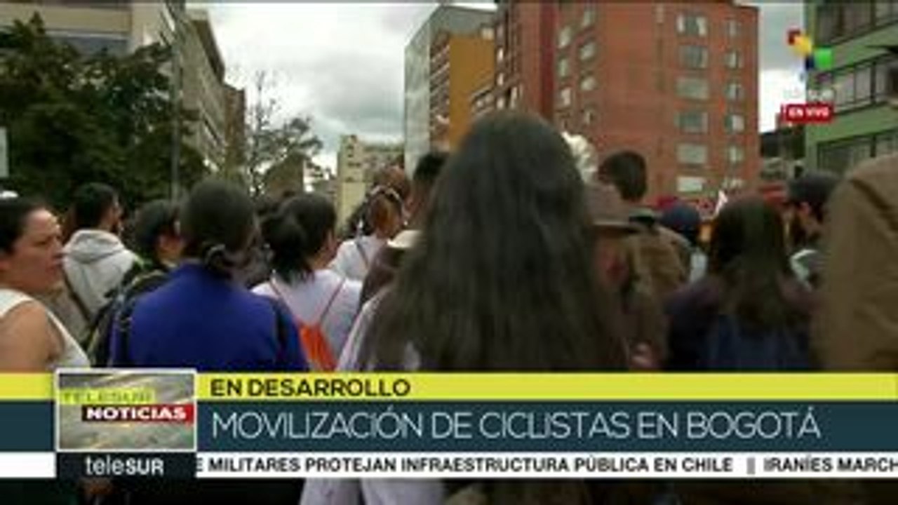 teleSUR Noticias: Colombia: Movilización de ciclistas en Bogotá