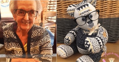 Elle transforme les vieux vêtements de personnes décédées en ours en peluche, en guise de souvenir pour les familles