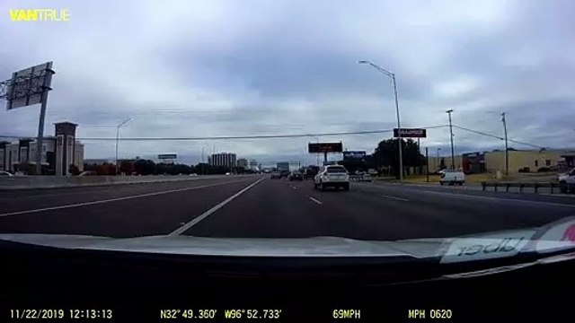 Driver Swerves Through Texas Traffic