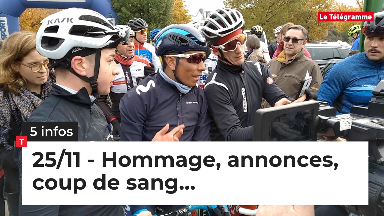 Hommage, annonces, coup de sang… Cinq infos bretonnes du 25 novembre