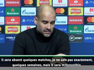 Groupe C - Guardiola : "Sergio Agüero sera absent quelques semaines"