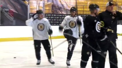 Boston Bruins Dancing On Full Display During Monday's Practice