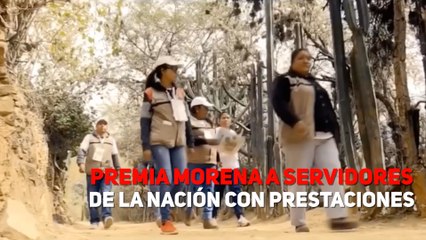 Premia Morena a Servidores de la Nación con prestaciones