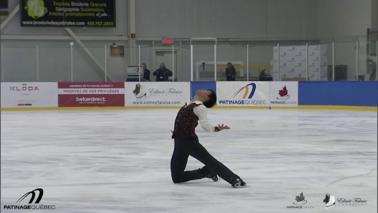 2017-2018 Joseph Phan Quebec Sectionals LP (720p) - missing the replay and most of his kiss & cry