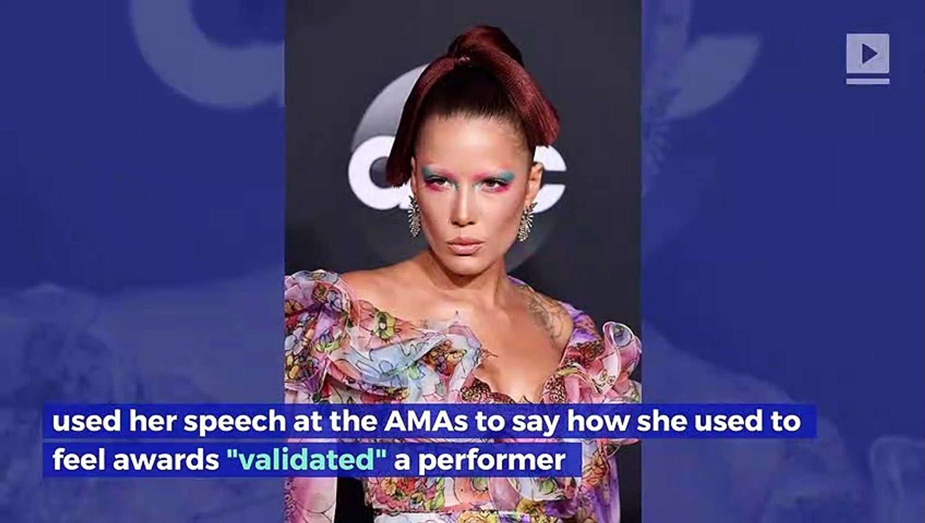 ⁣Halsey References Grammy Snub in AMA Speech