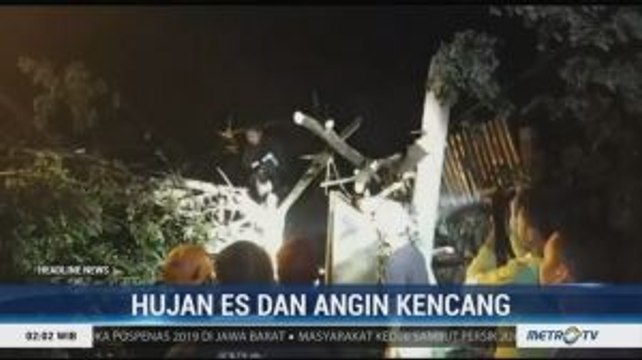 Puluhan Rumah Rusak Akibat Hujan Es dan Angin Kencang