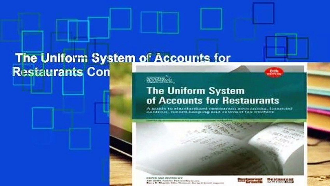 The Uniform System of Accounts for Restaurants Complete video Dailymotion