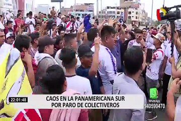 Panamericana Sur: paro de colectiveros provocó gran congestionamiento vehicular