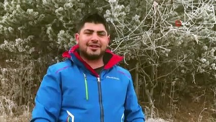 Sarıkamış soğuktan kırağı tuttu