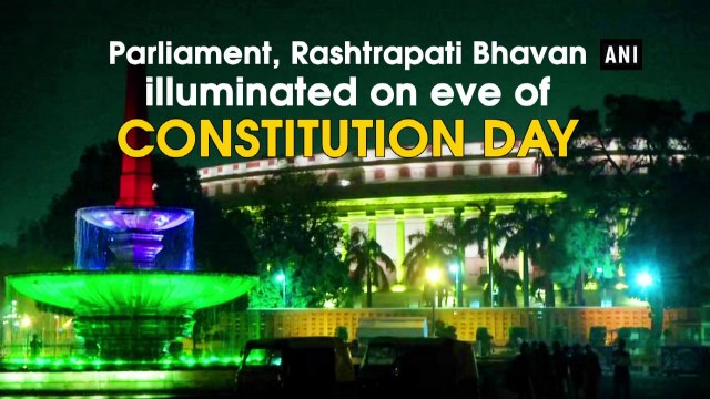 Parliament, Rashtrapati Bhavan illuminated on eve of Constitution Day