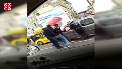 Fatih'te trafikteki kavgayı zabıta ayırdı