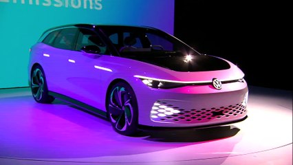 Volkswagen ID. SPACE Vizzion Concept Design on the stage at the Petersen Automotive Museum