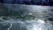 Şırnak buz tutan gölün üzerinde hatıra fotoğrafı