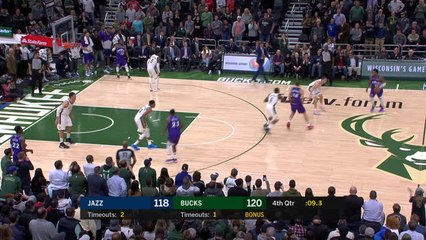 下载视频: Giannis grabs 50 points as Bucks beat Jazz