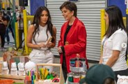 Kris Jenner hands out meals at food bank