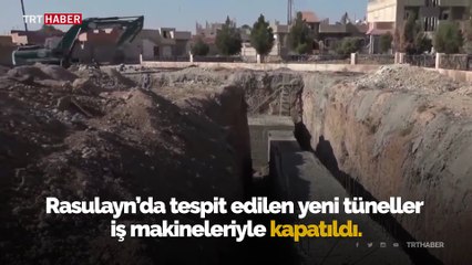 Rasulayn'da tespit edilen tüneller kapatılıyor