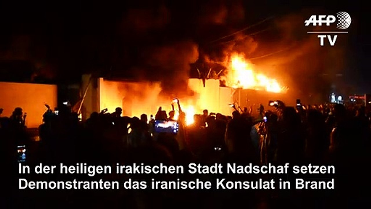 Iraker setzen Irans Konsulat in Nadschaf in Brand