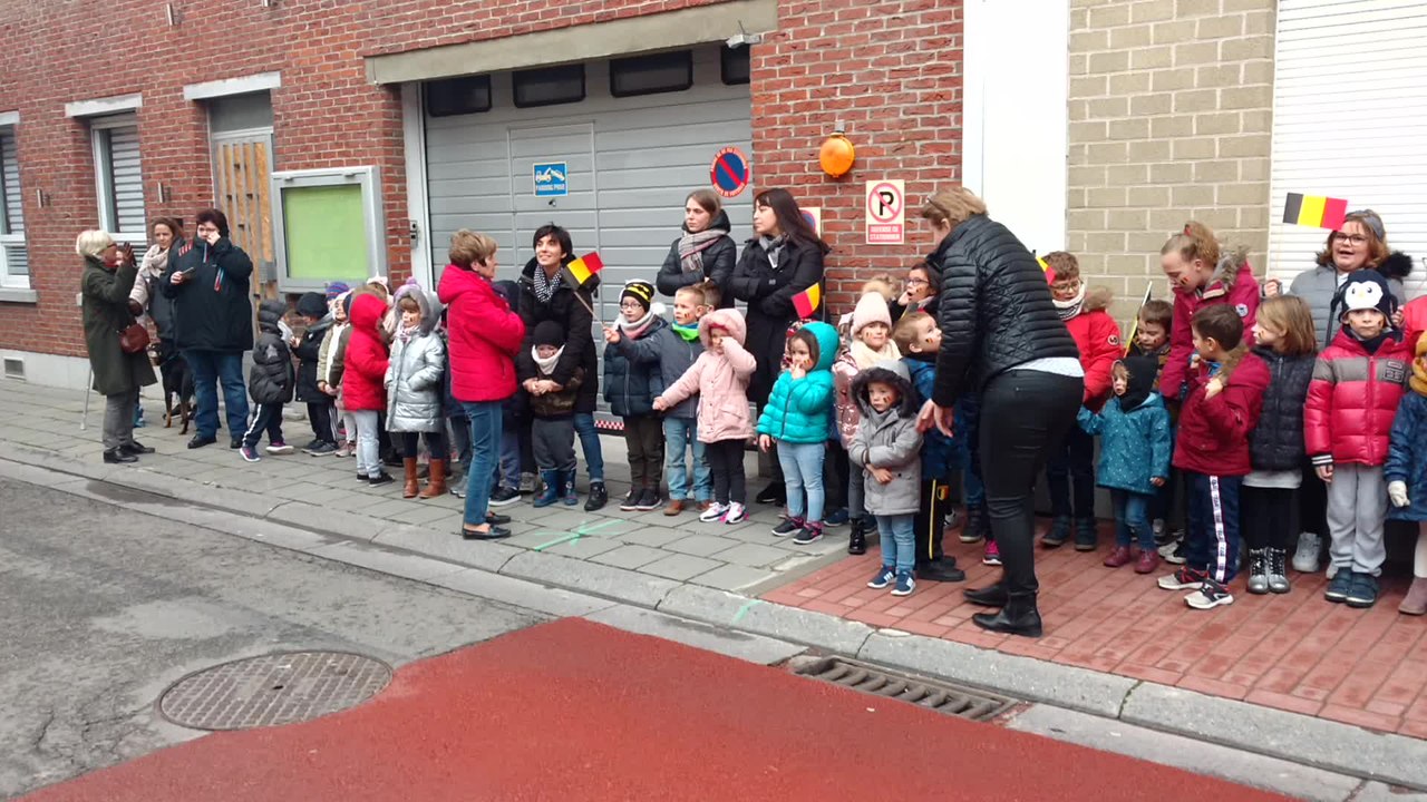 La reine Paola à la Saint Union à Dour. Vidéo Eric Ghislain