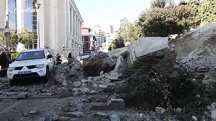 Ancient wall collapses after 6.4 magnitude earthquake in Albania