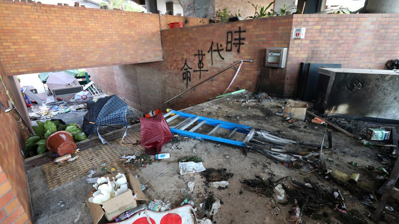 Protesters refuse to leave PolyU campus after almost two weeks