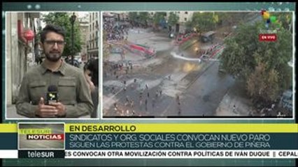 Chile vive este lunes nuevo paro sectorial contra gobierno de Piñera