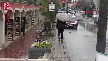 Edirne'de yağmur etkili oldu