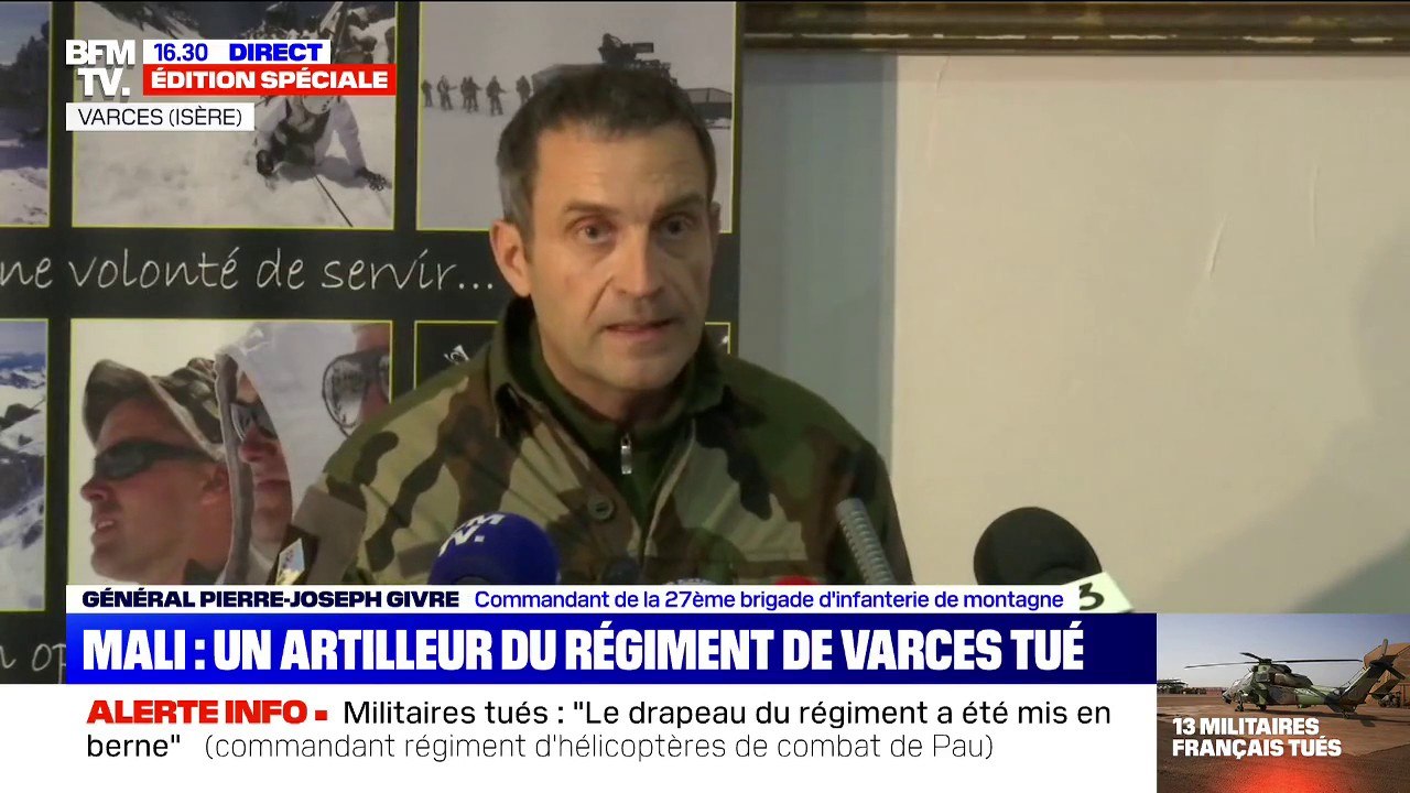 "Ils étaient des soldats d'élite et d'exception." Le commandant de la 27e brigade d'infanterie de montagne rend hommage aux militaires décédés au Mali