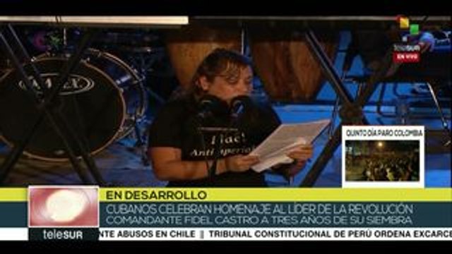 Cubanos celebran gala en homenaje al líder Fidel Castro