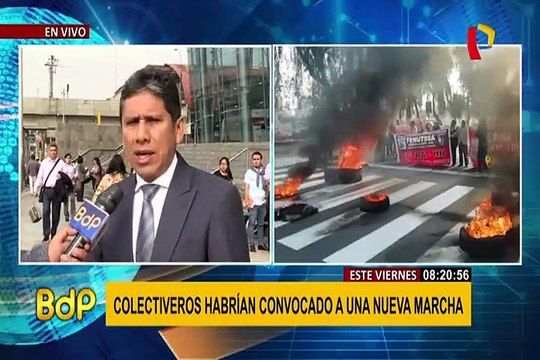 Colectiveros informales habrían convocado a una nueva marcha este viernes
