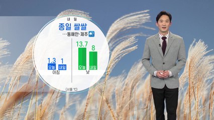 [날씨] 내일 종일 쌀쌀...동해안·제주 비 또는 눈 / YTN