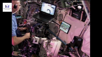 Sitting in the space station ESA Astronaut remotely drives lunar rover collecting rock samples