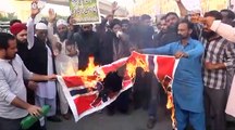 شاهد: مظاهرة في باكستان للتنديد بحرق نسخة من القرآن الكريم في النرويج