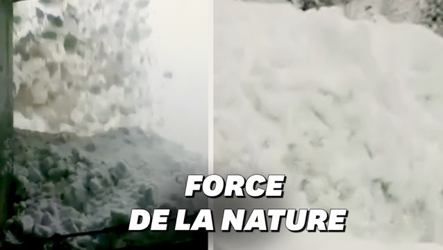 Les images d'une gigantesque avalanche filmée du plus près possible